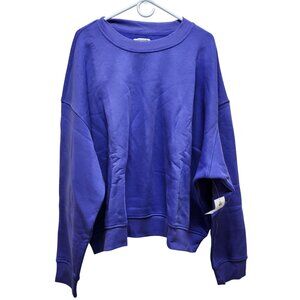 Womens Size 5X Purple Crewneck Sweatshirt Casual Pullover Relaxed Fit